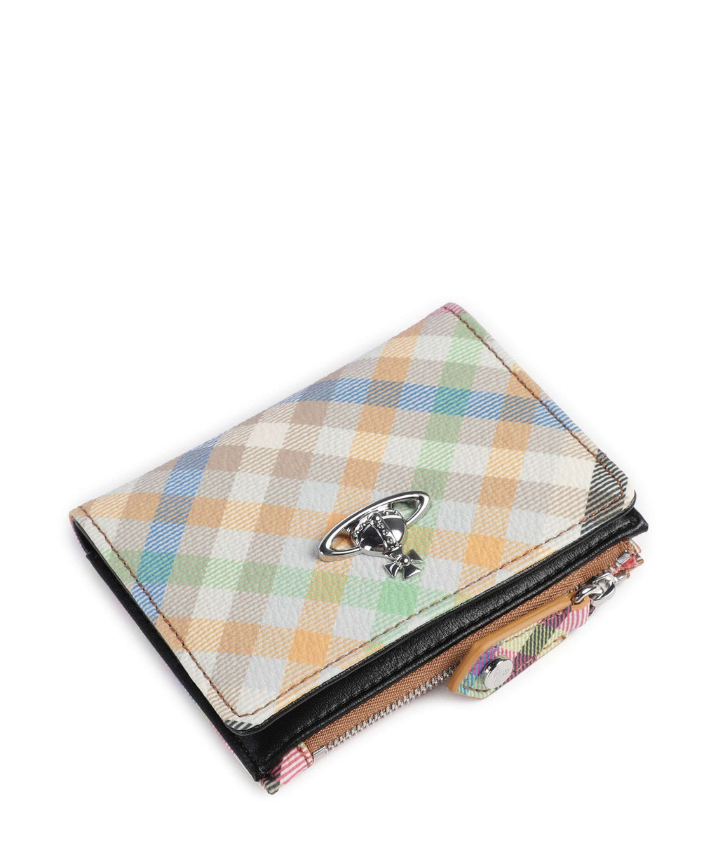 Vivienne Westwood Buccia D'Arancia Slim Credit card holder heather plaid