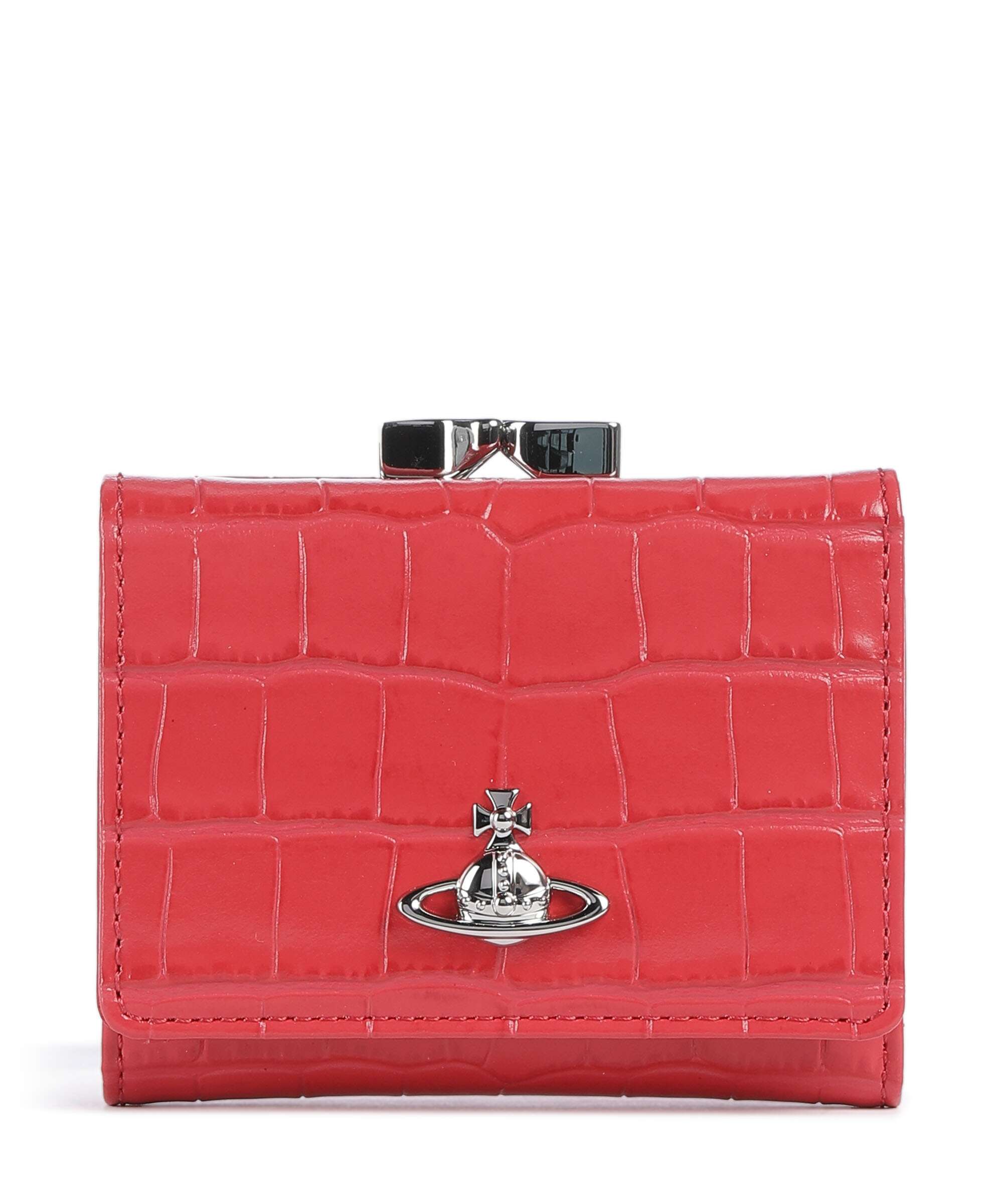 Vivienne Westwood Frame Embossed Croc Small Wallet embossed