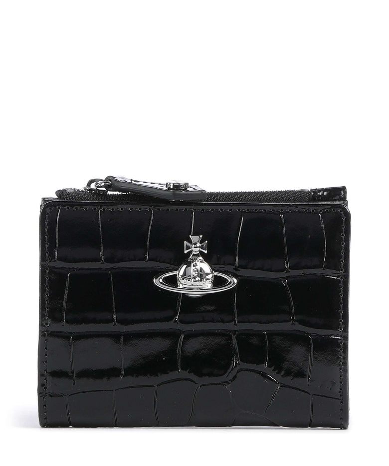 Vivienne Westwood Embossed Croc Slim Wallet black