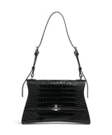 Vivienne Westwood Bianca Embossed Croc M Shoulder bag black