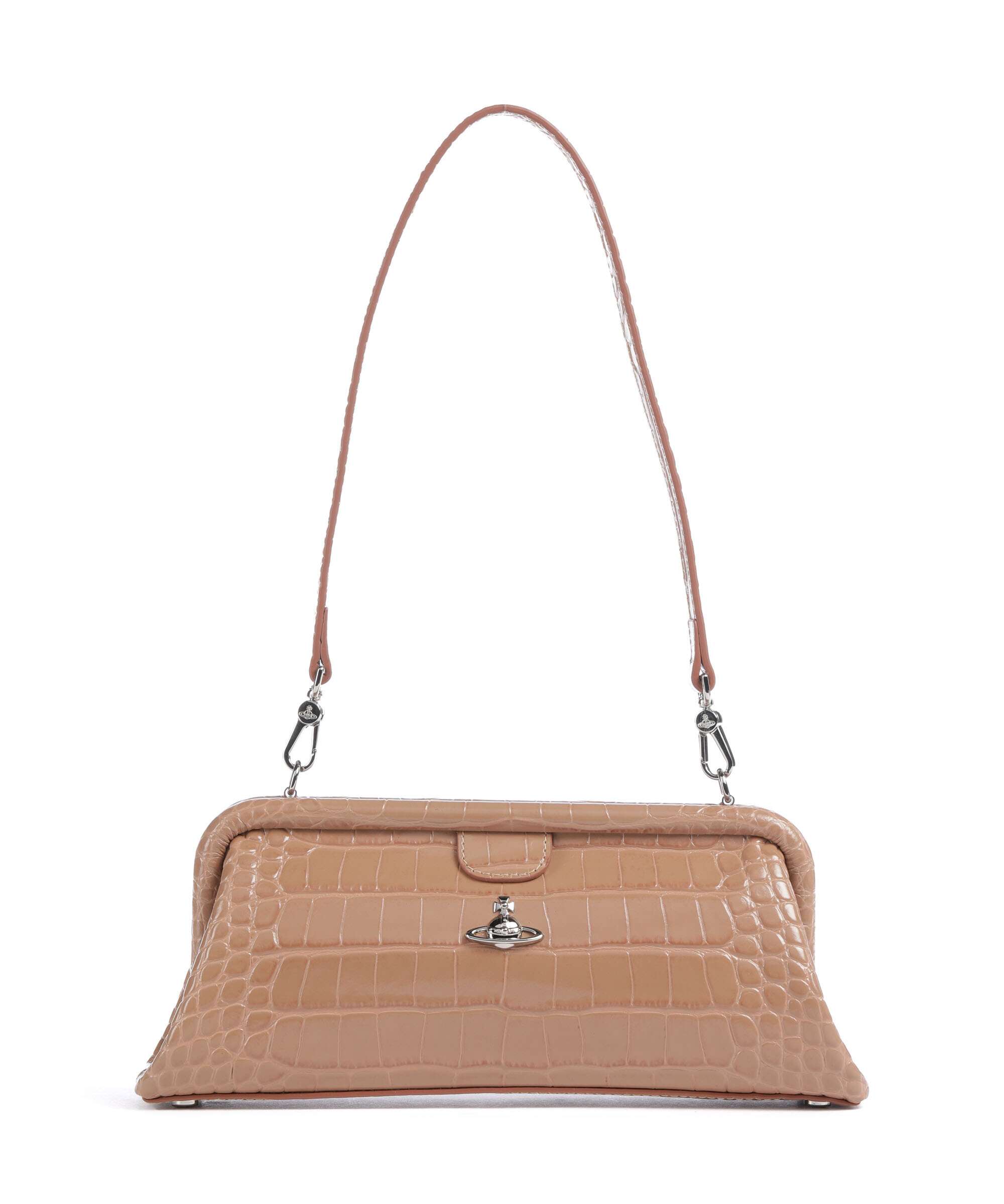 Vivienne Westwood Jane Frame Embossed Croc Shoulder bag embossed