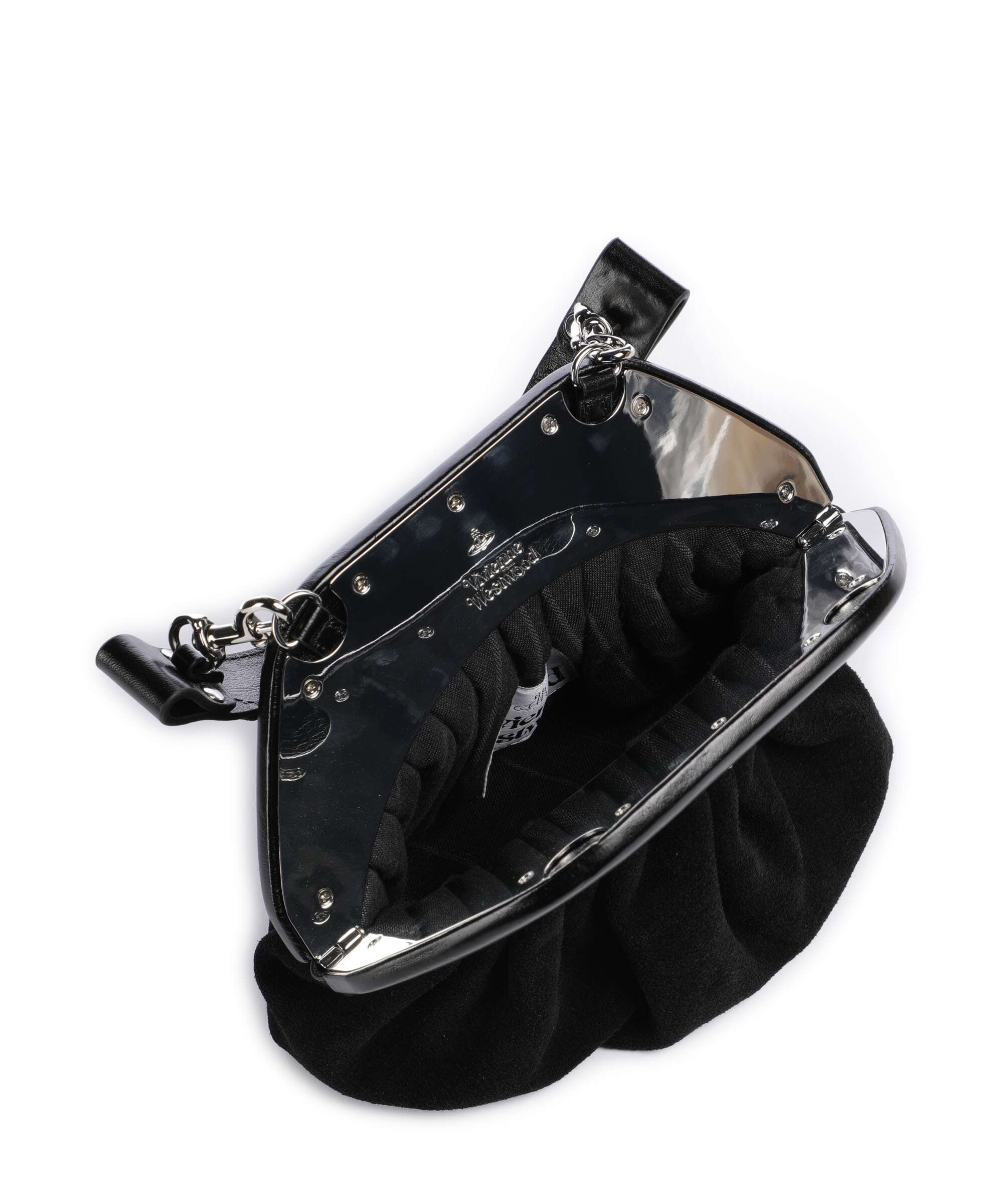 Vivienne Westwood Brooke Suede Handbag black