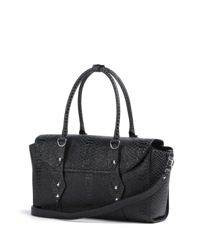 Vivienne Westwood Bettina Snake Effect Medium Handbag dark grey