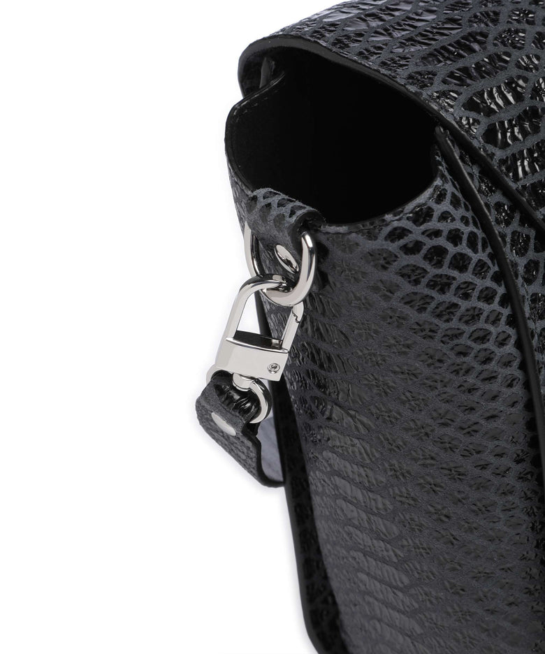 Vivienne Westwood Bettina Snake Effect Medium Handbag dark grey