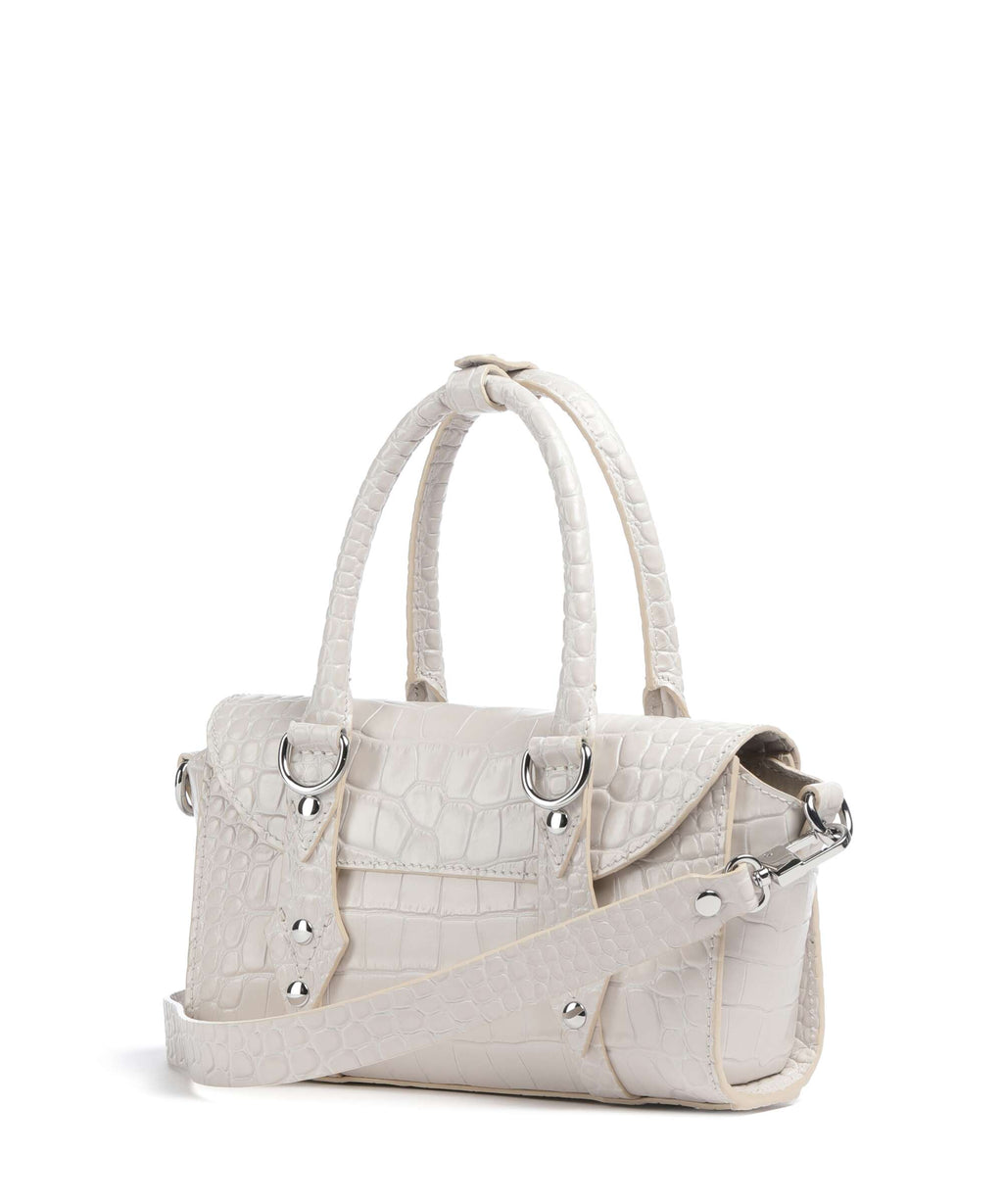Vivienne Westwood Bettina Embossed Croc Mini Handbag pearl white