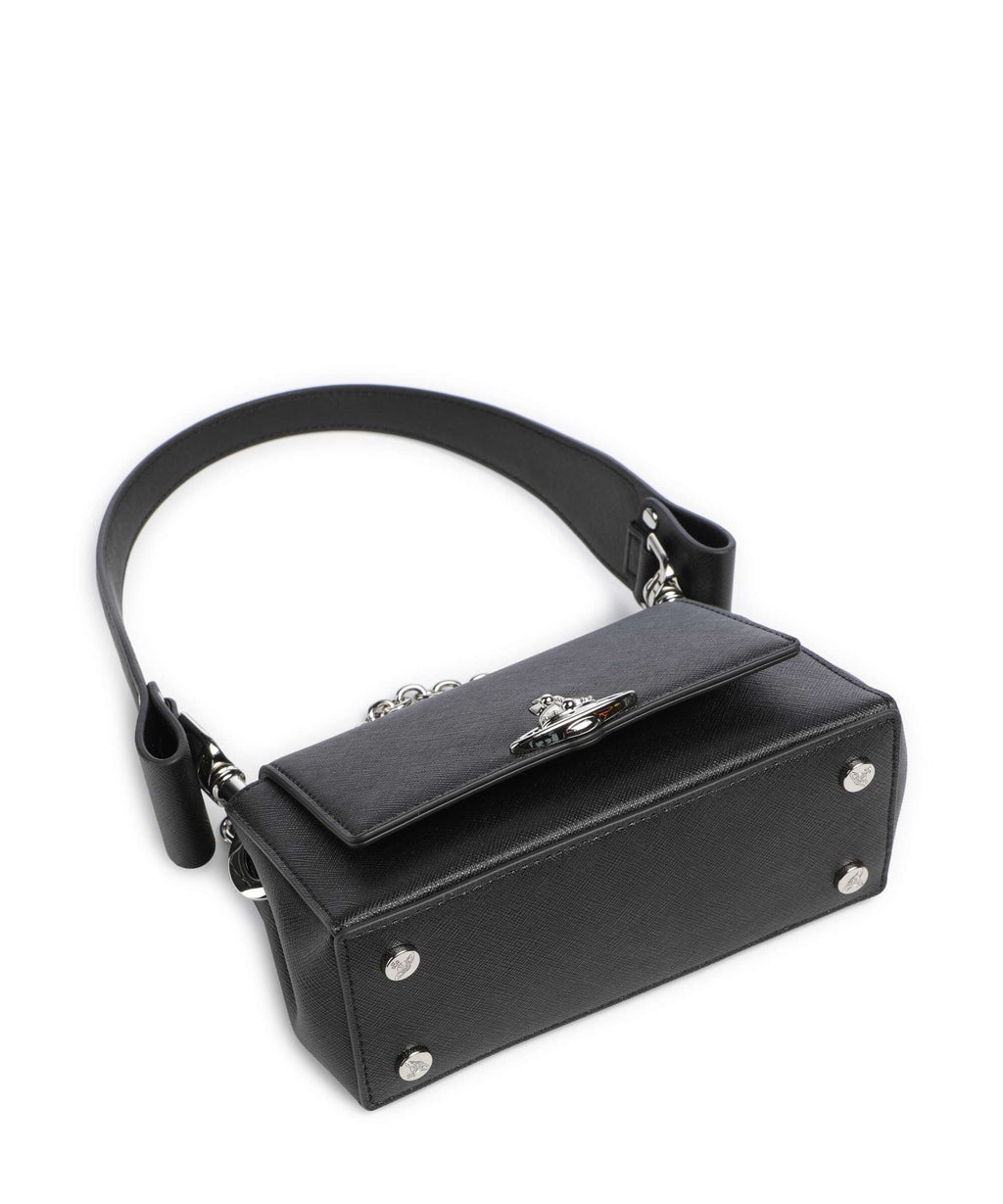 Vivienne Westwood Hazel Saffiano Plain Small Shoulder bag black