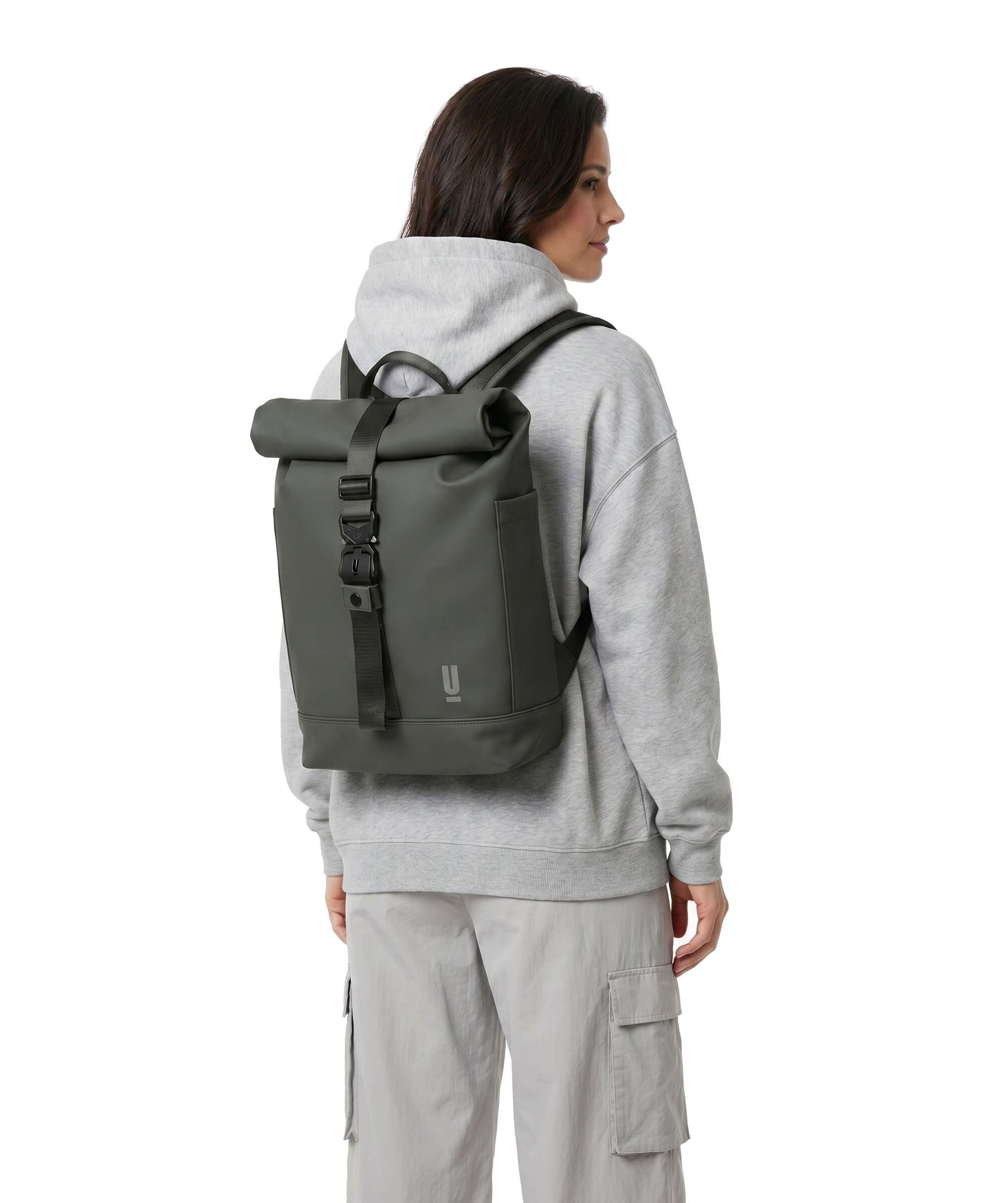 The Urban Society Rolltop backpack forest green