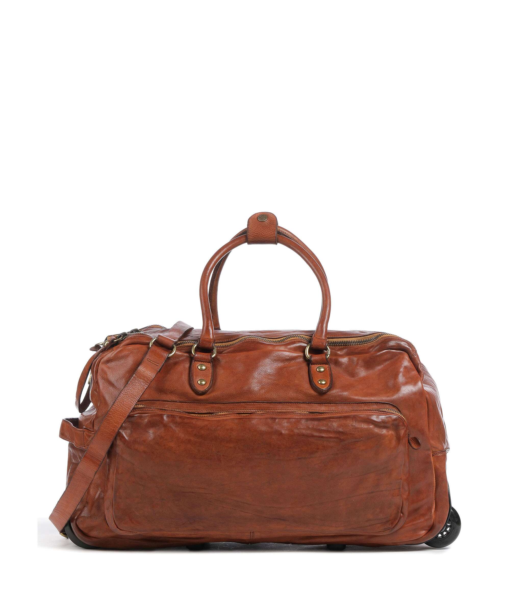 Campomaggi Travel bag with wheels cognac