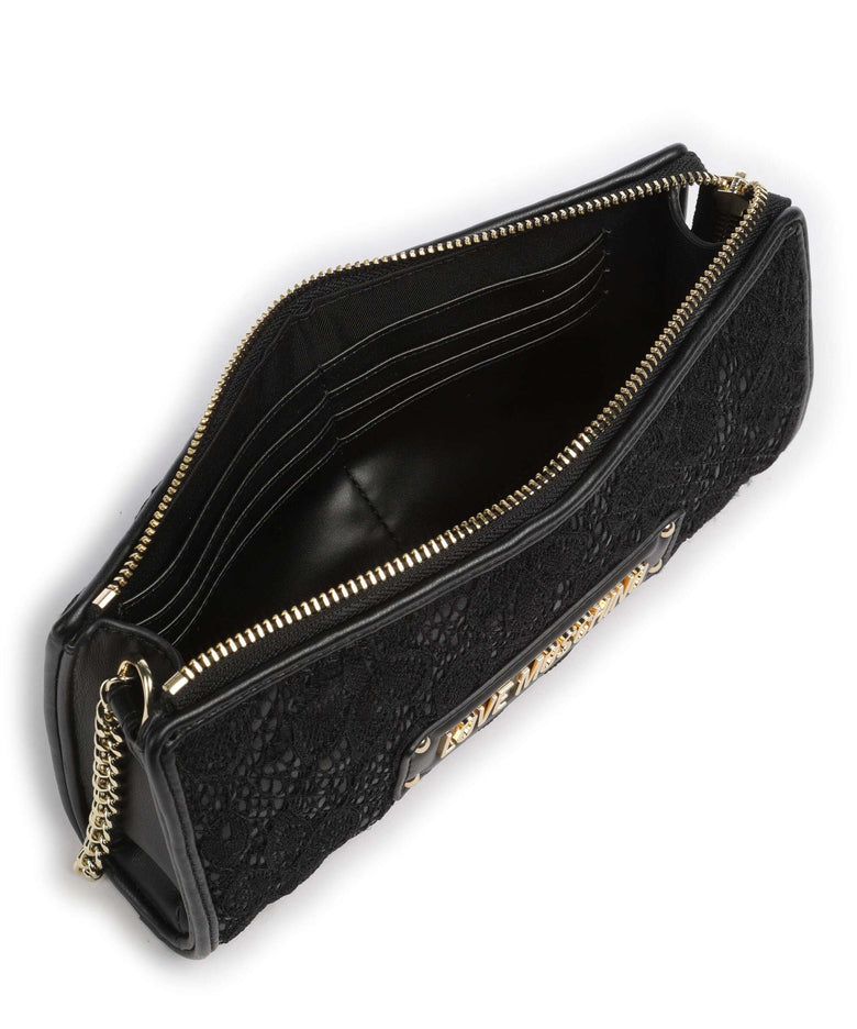 Love Moschino Quilted Lace Shoulder bag nero