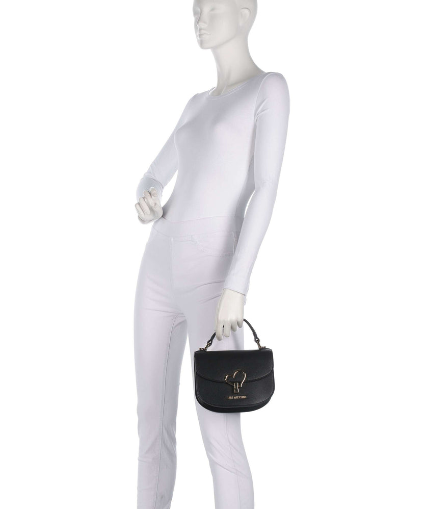 Love Moschino Heart Turnlock Handbag black