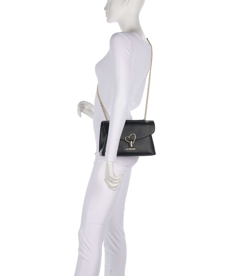 Love Moschino Heart Turnlock Shoulder bag black