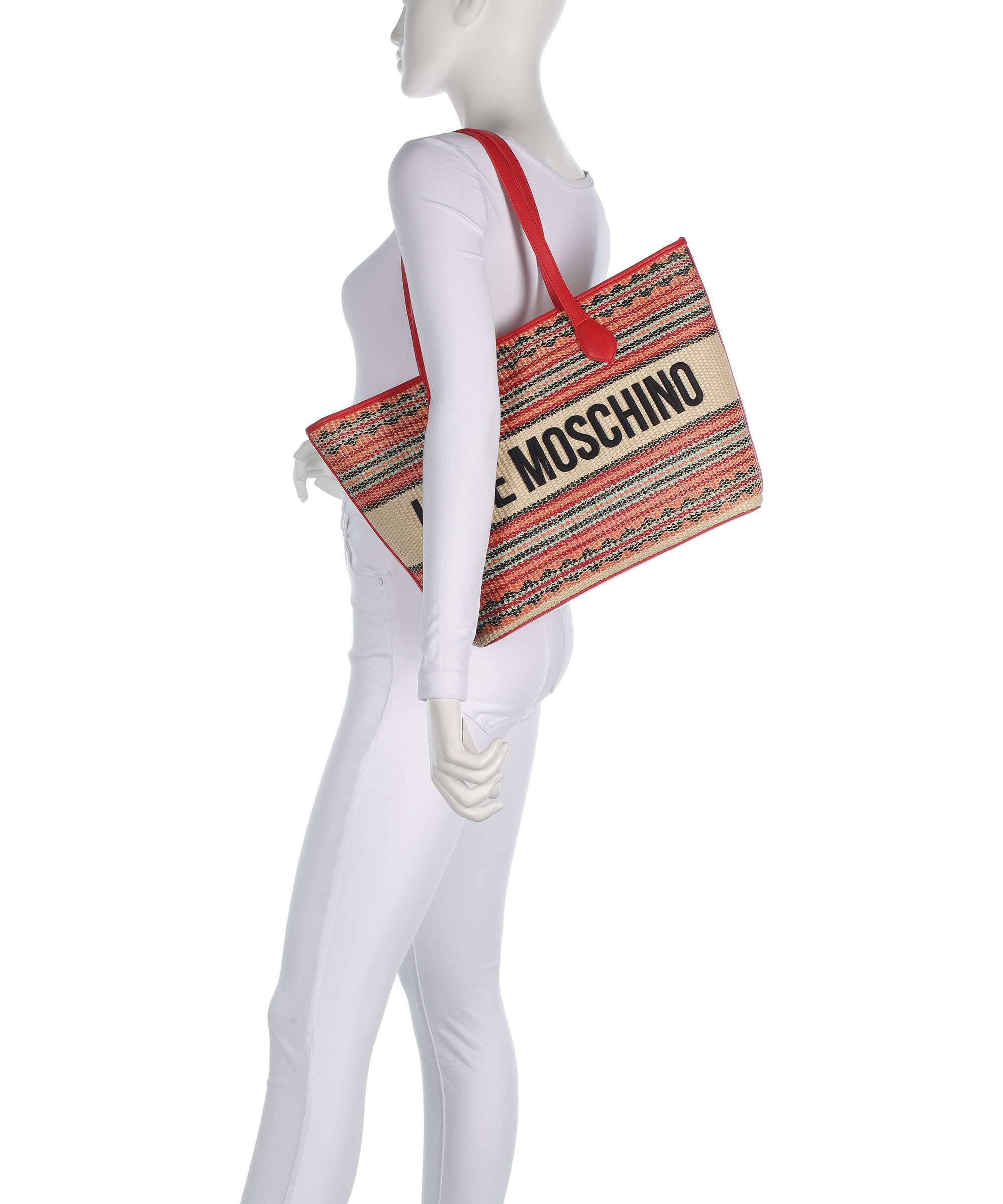 Love Moschino Sunset Stripes Tote bag multicolour/red