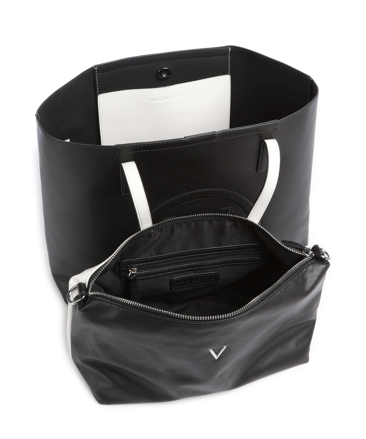 Valentino Bags Selena Re Tote bag nero/bianco