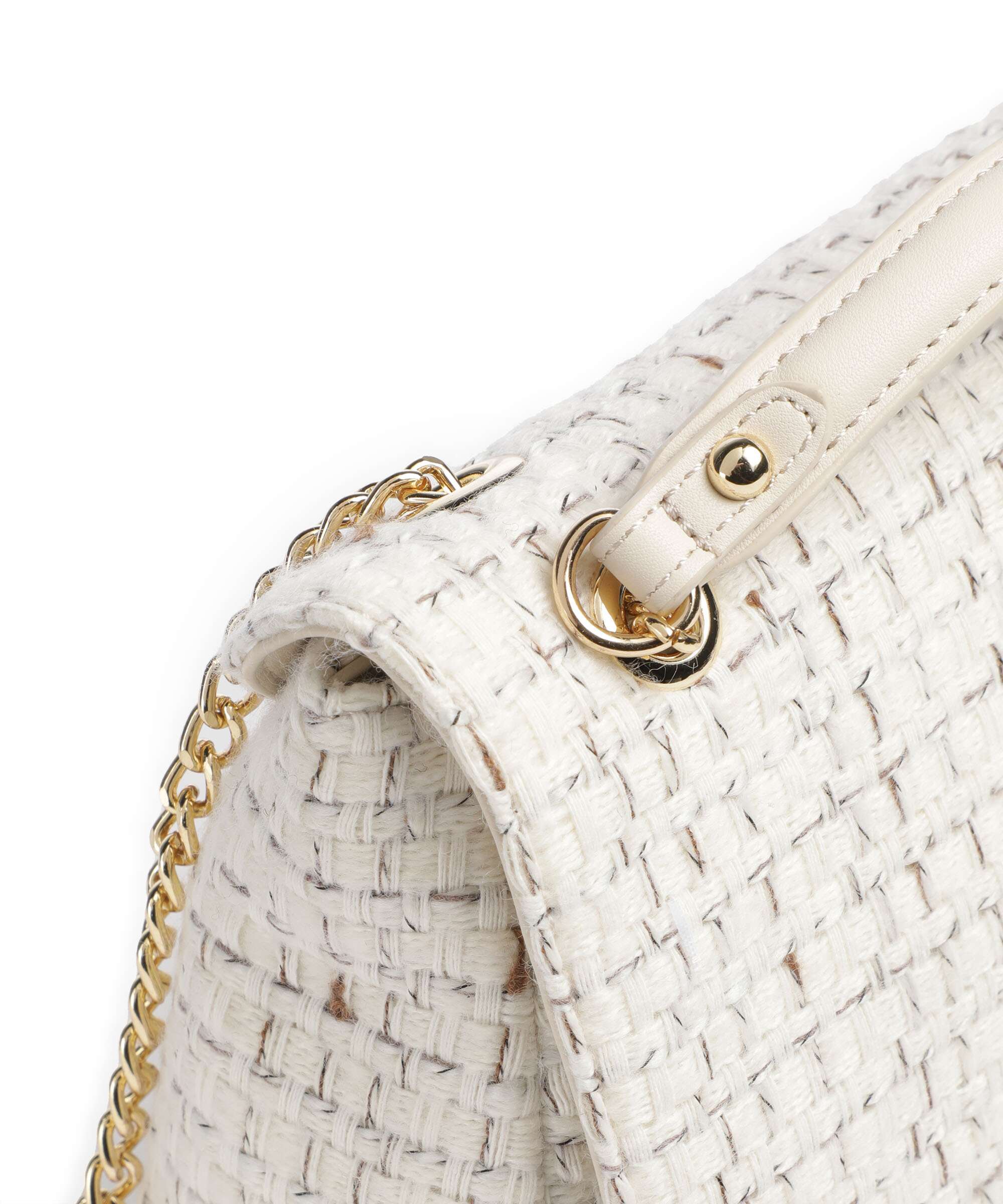 Valentino Bags Tweed Shoulder bag off white/multicolour