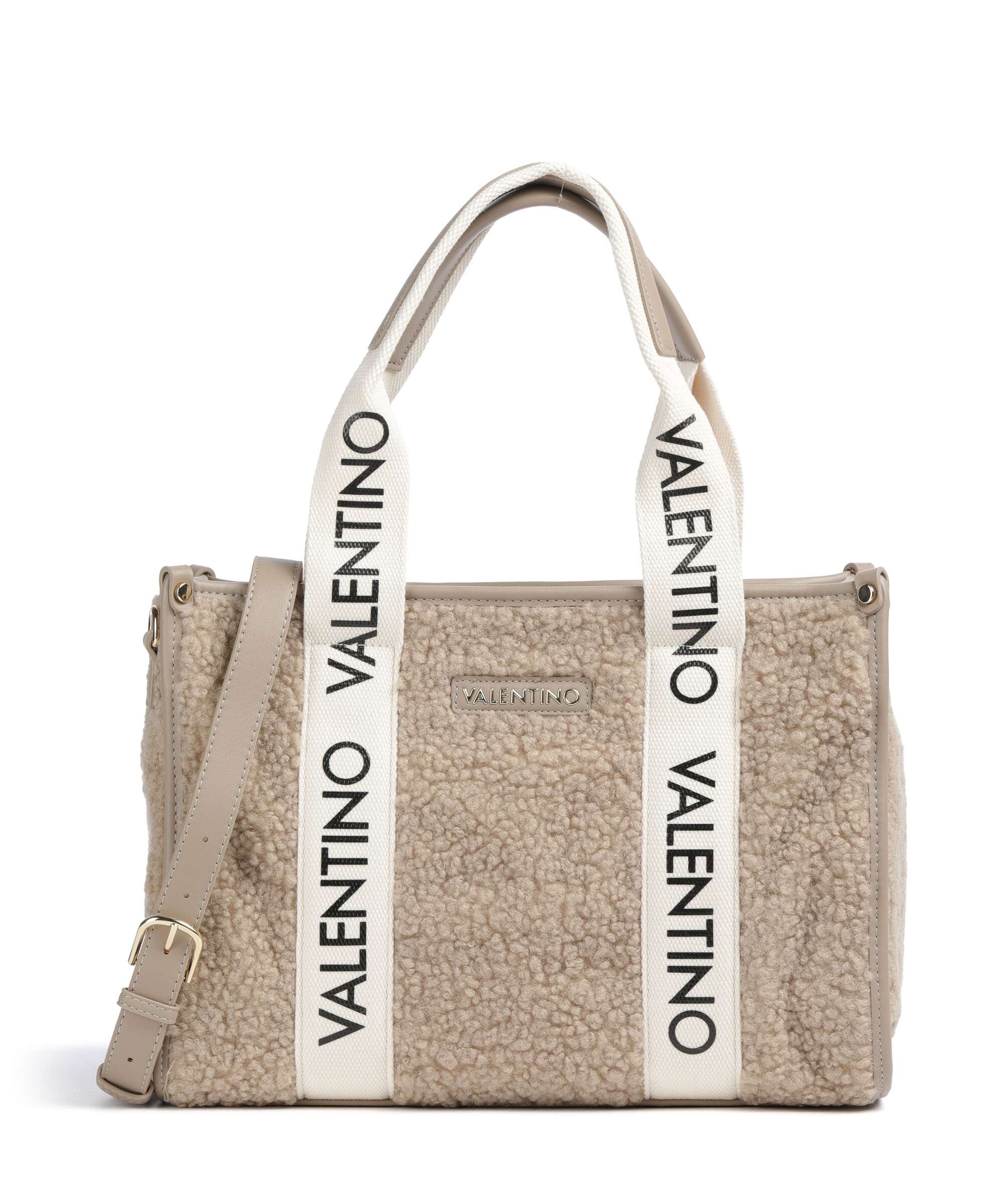 Valentino Bags Special Camy Handbag faux fur taupe - VBS7L301-259