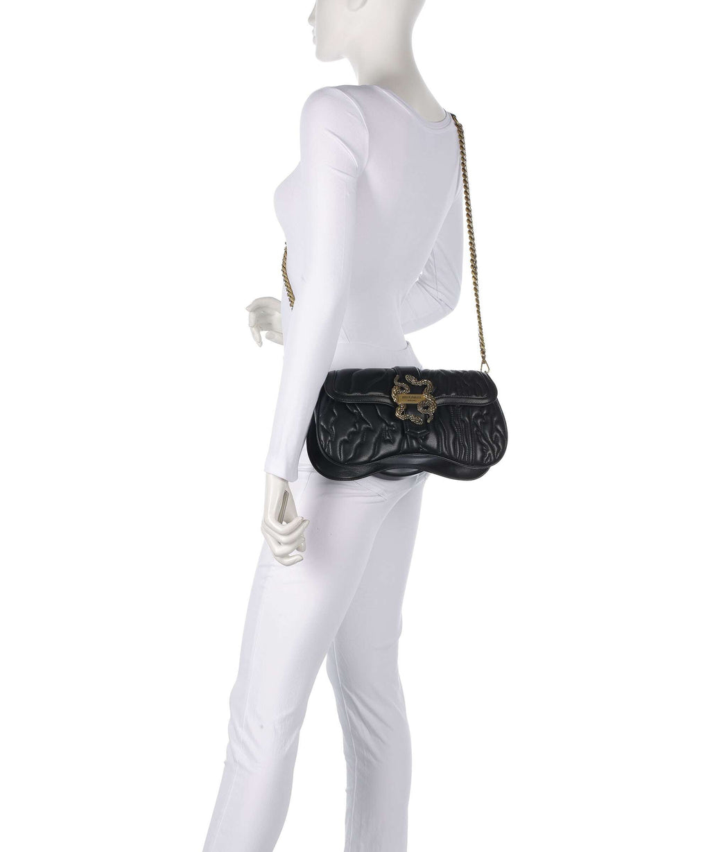 Just Cavalli Iconic Snakes Shoulder bag black