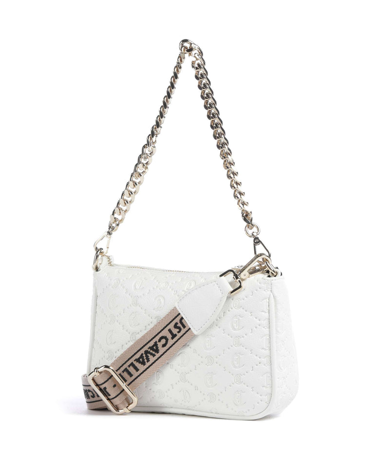 Just Cavalli All Over Gothic Shoulder bag white