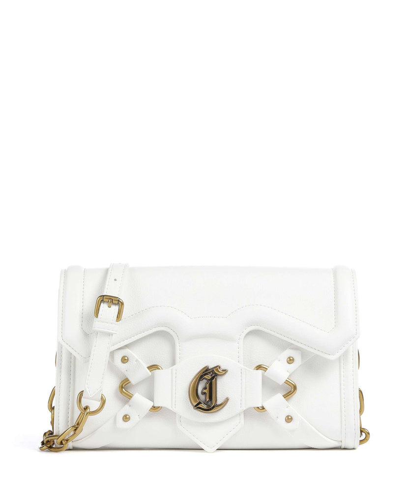 Just Cavalli Crossed Laces Crossbody bag white