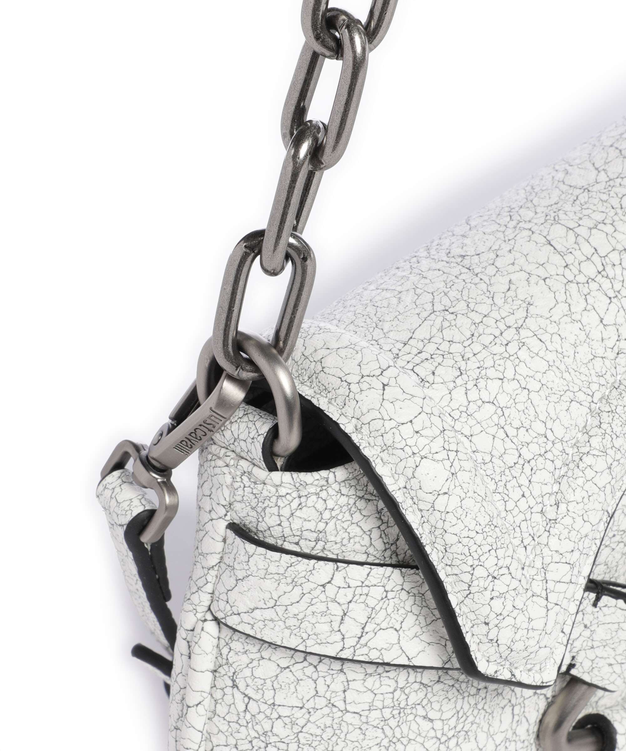 Just Cavalli Crossed Laces Shoulder bag white