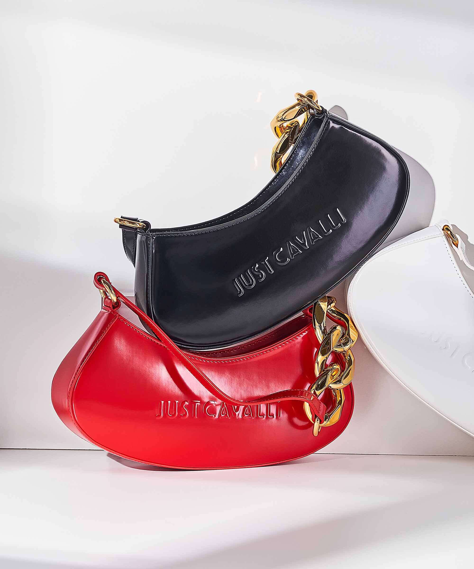 Just Cavalli Chain Foulard Shoulder bag barbados cherry 