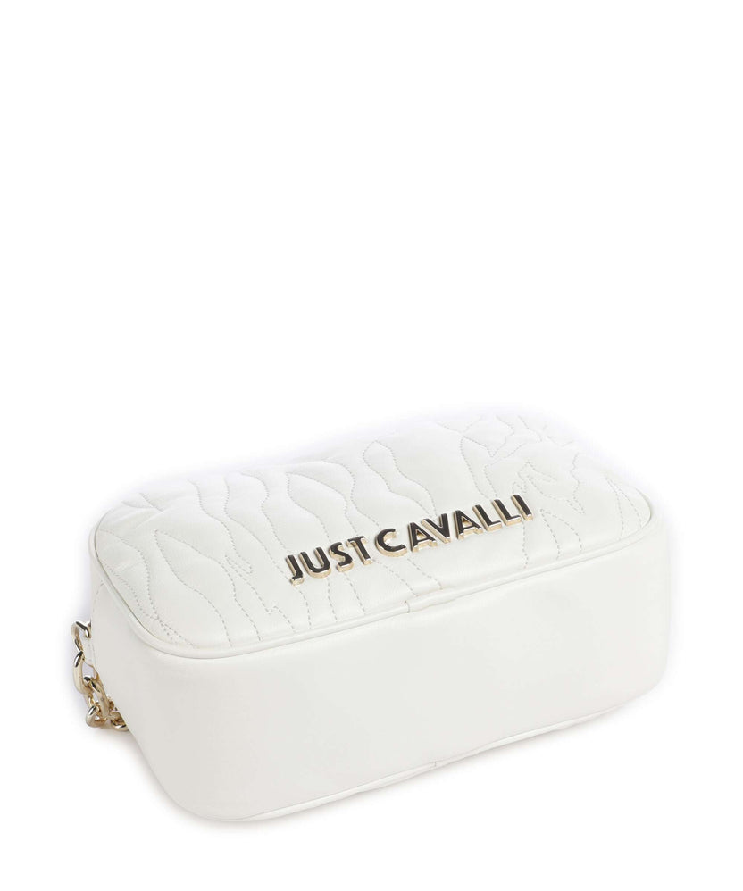 Just Cavalli Quilted Zebra Crossbody bag white