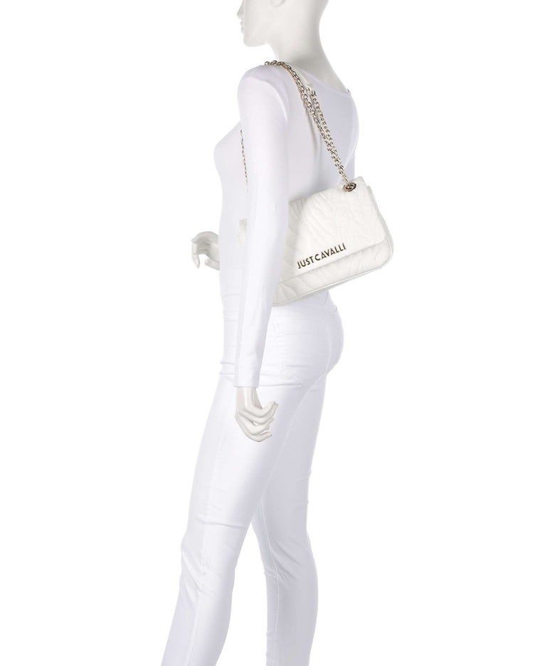 Just Cavalli Quilted Zebra Shoulder bag white