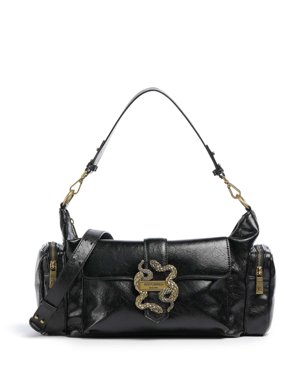 Just Cavalli Iconic Snakes Pockets Shoulder bag black