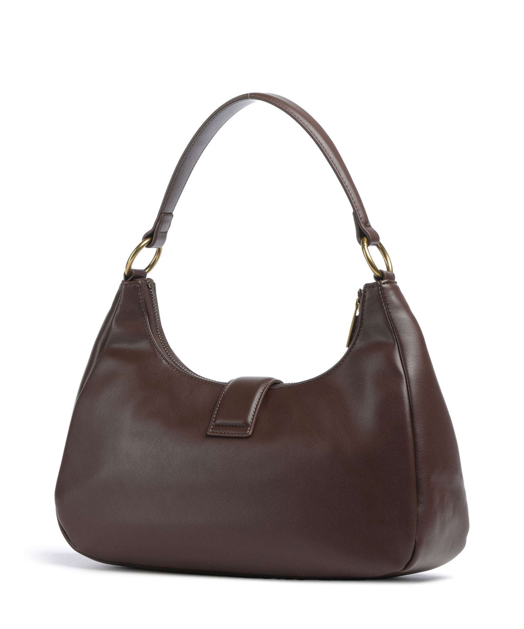 Just Cavalli Iconic Snakes Braided Shoulder bag black coffee