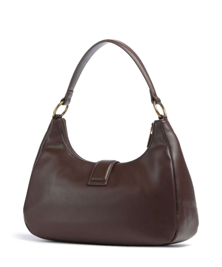 Just Cavalli Iconic Snakes Braided Shoulder bag black coffee