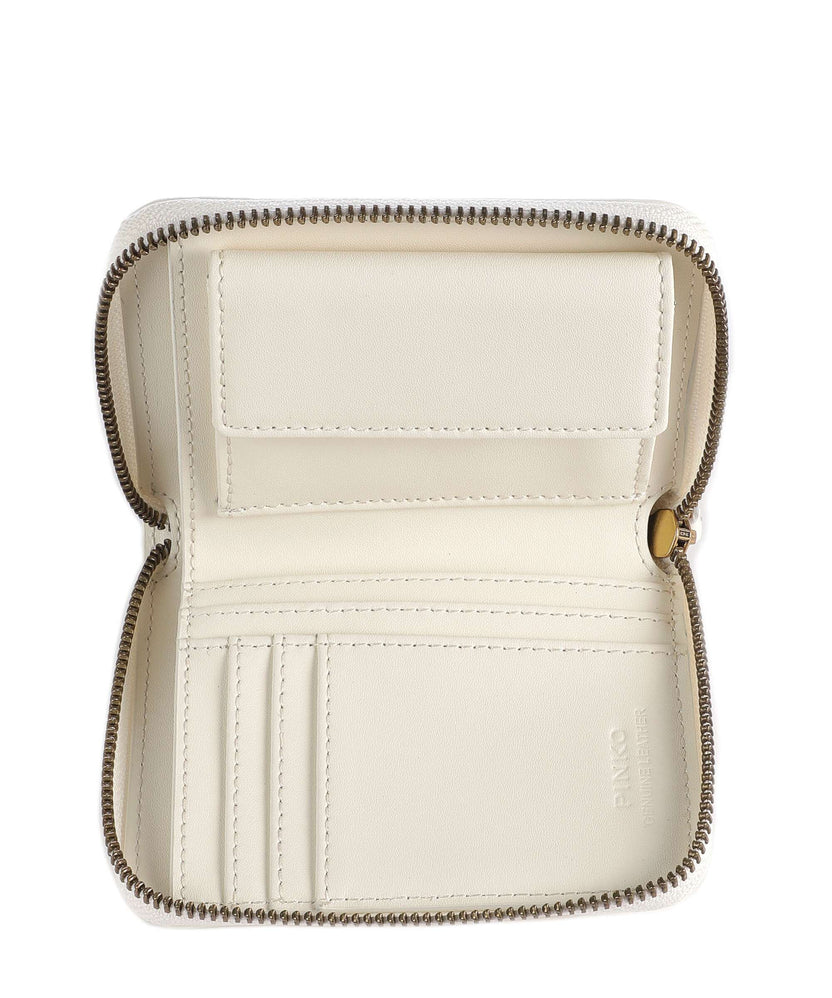 Pinko Taylor Wallet bianco seta/antique gold