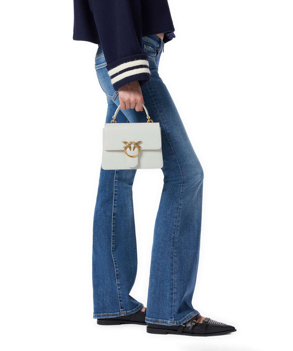 Pinko Love One Mini Handbag bianco seta/antique gold