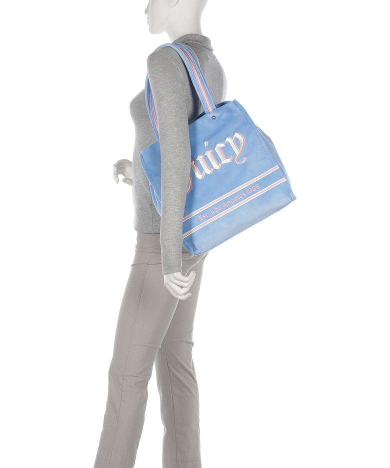 Juicy Couture Iris Velvet L Tote bag powder blue/white