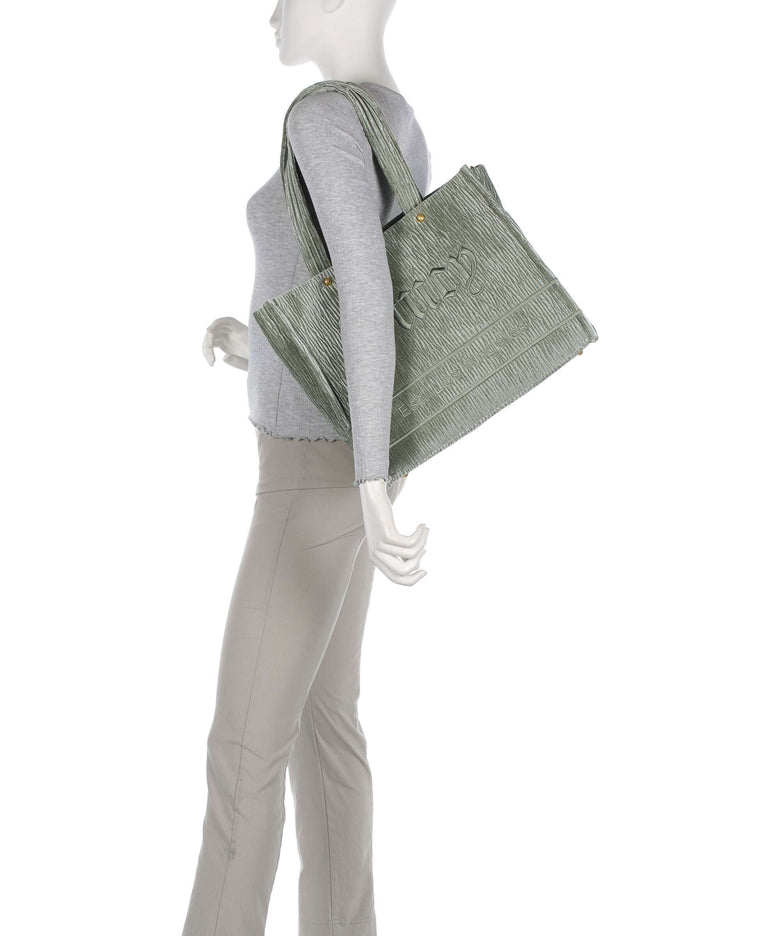 Juicy Couture Iris Crinkled Velvet L Tote bag chinois green