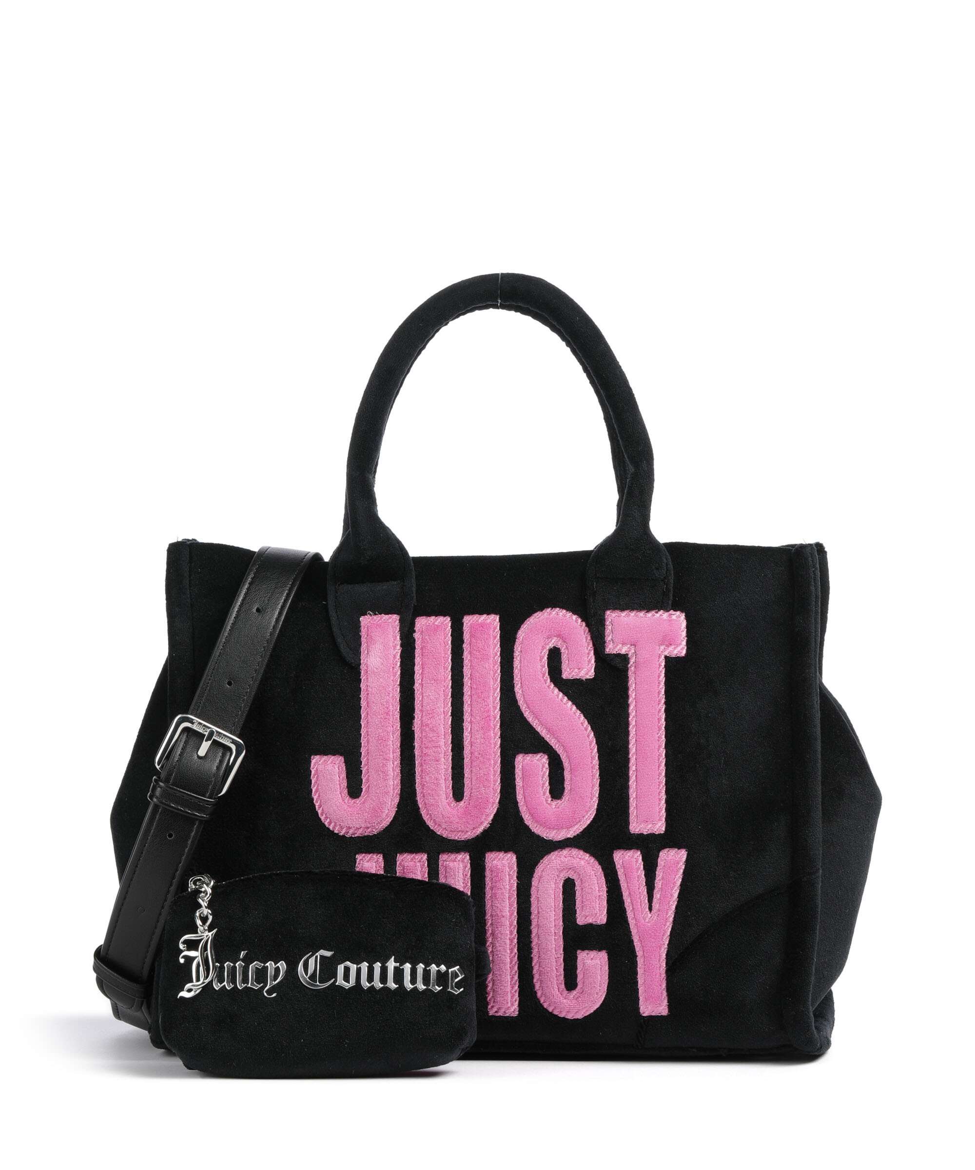 Juicy Couture Iris Patch Velvet M Handbag black