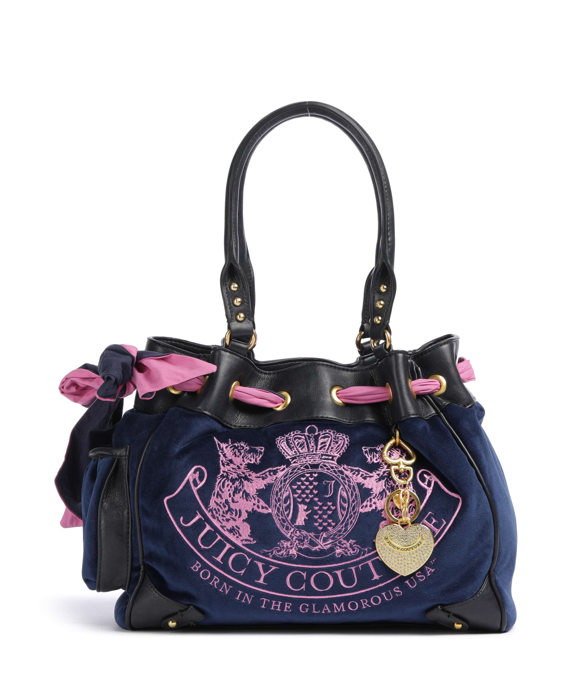 Juicy Couture Daydreamer Classic Crest L Tote bag velvet fabric