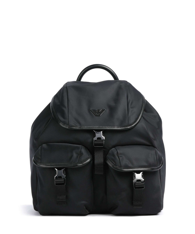 Emporio Armani Recycled Nylon Backpack black beauty