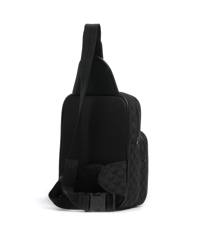 Emporio Armani Omnia Jacquard Sling bag black