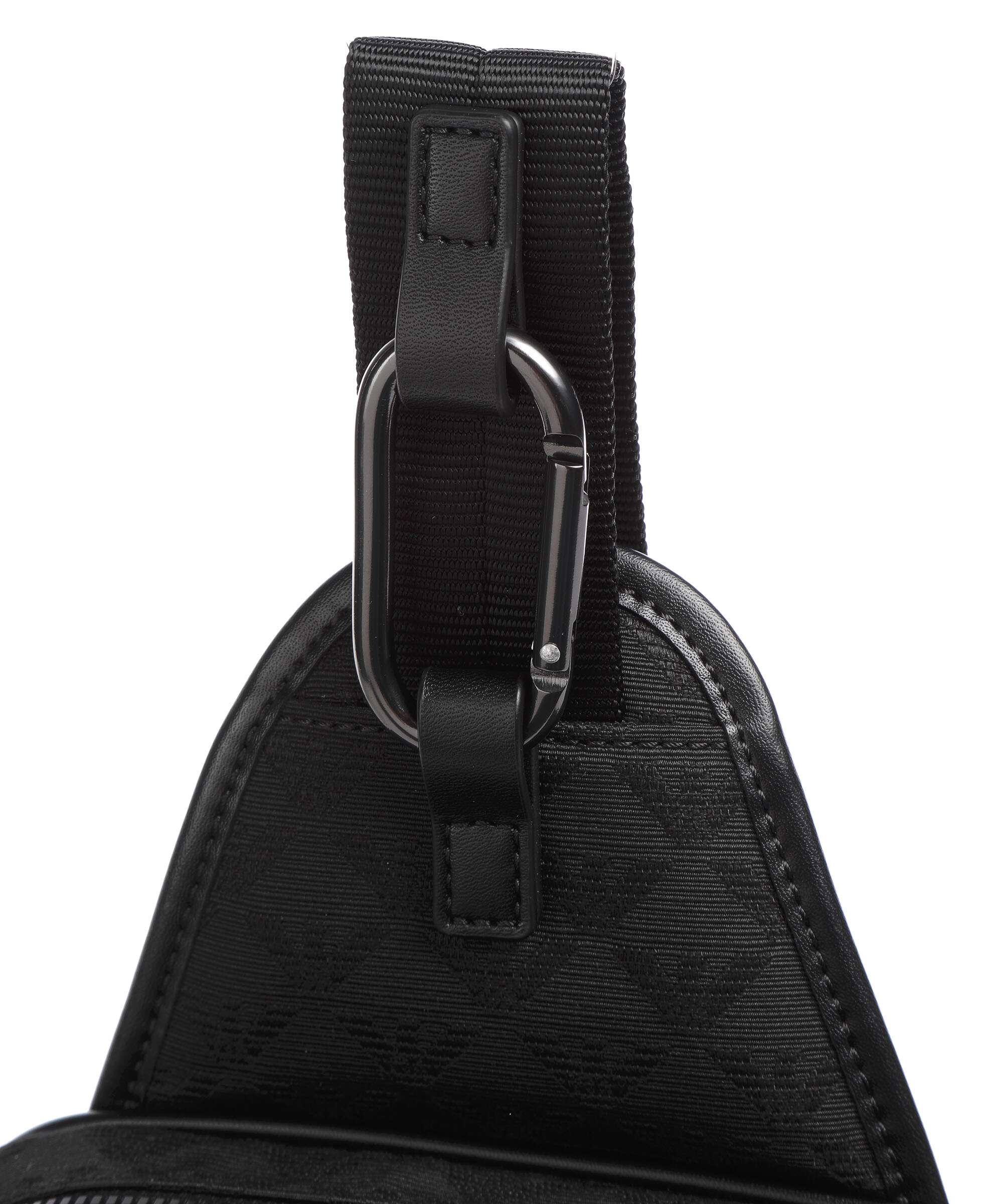 Emporio Armani Omnia Jacquard Sling bag black