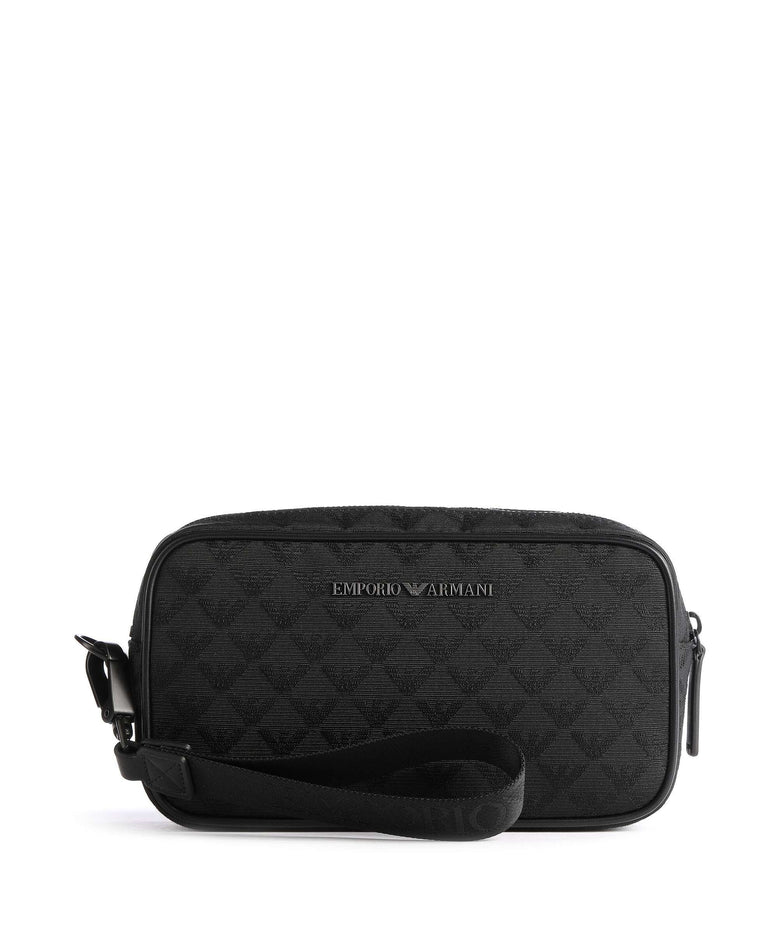 Emporio Armani Omnia Jacquard Toiletry bag black