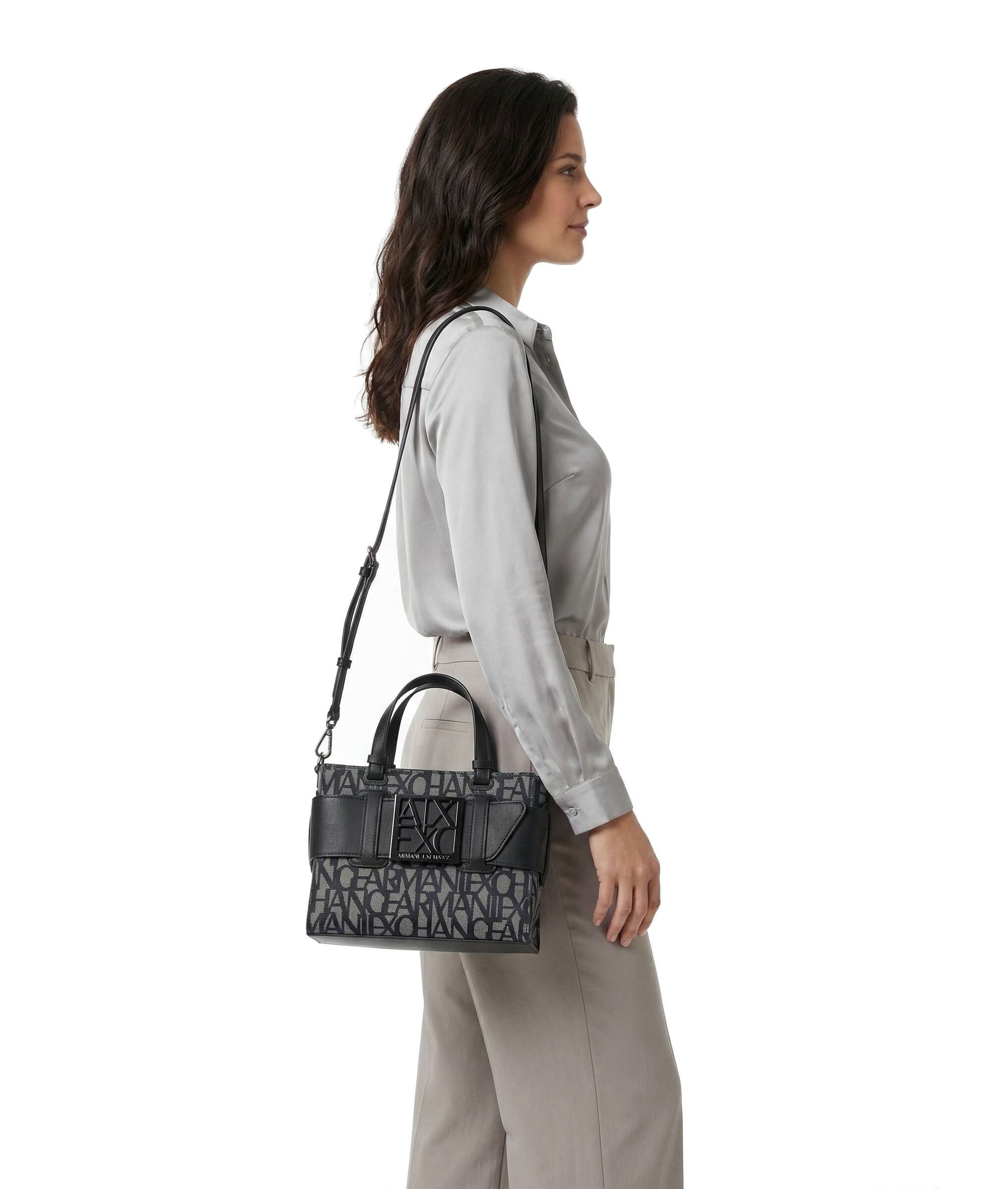 Armani Exchange Susy M Handbag beige/black