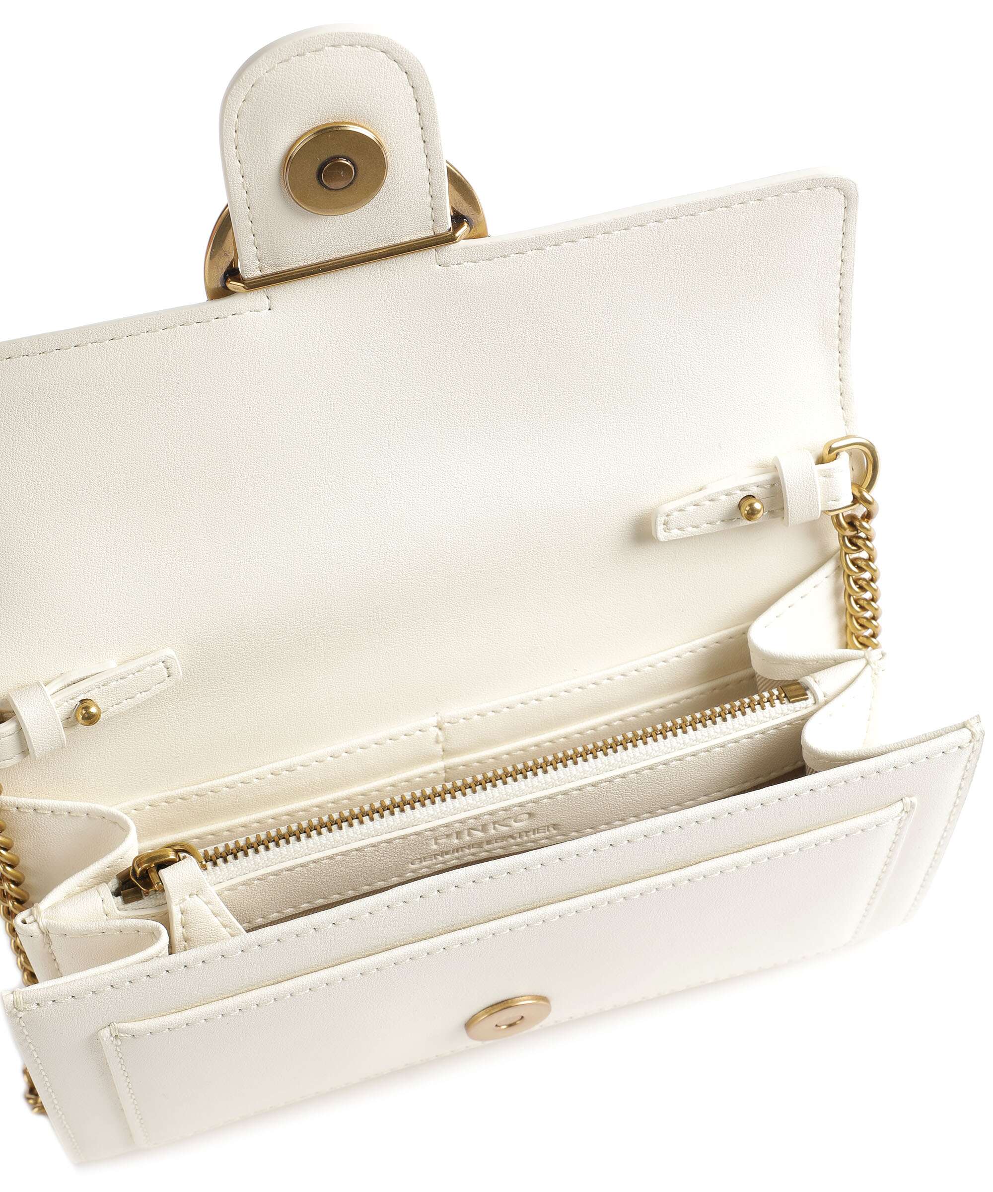 Pinko Love One Wallet bianco seta/antique gold