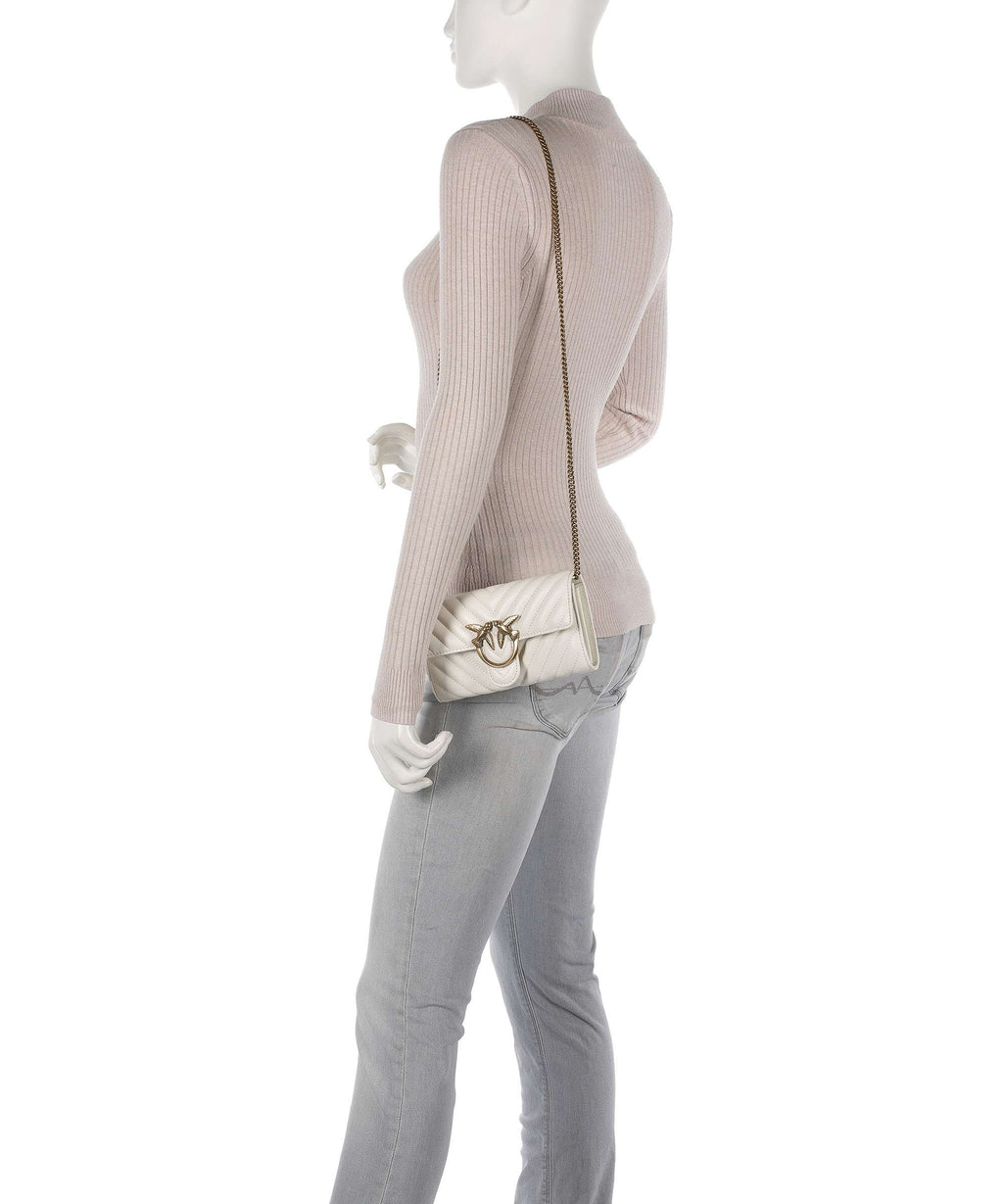 Pinko Love One Wallet bianco seta/antique gold