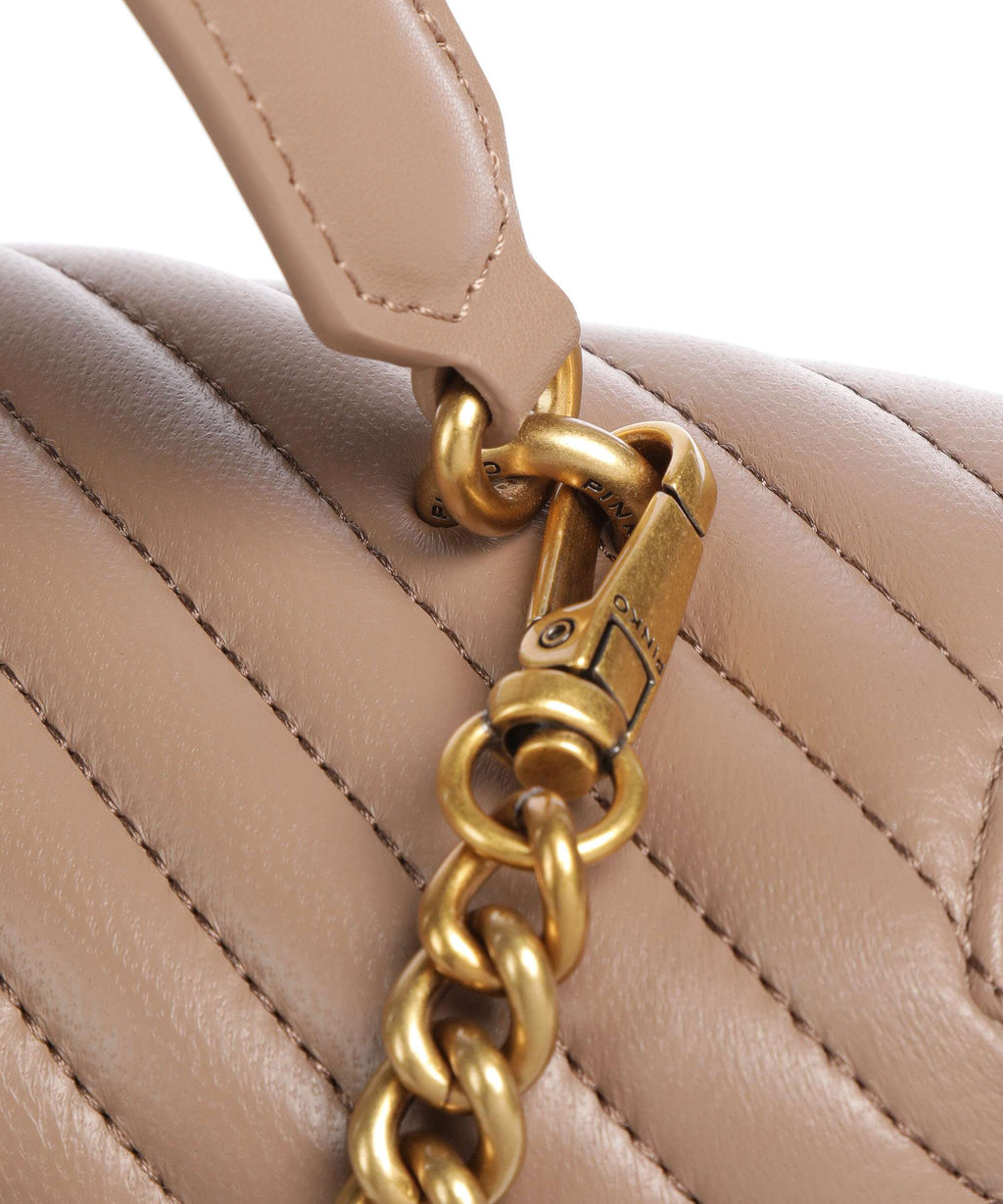 Pinko Love Lady Puff Classic Handbag biscotto zenzero/antique gold