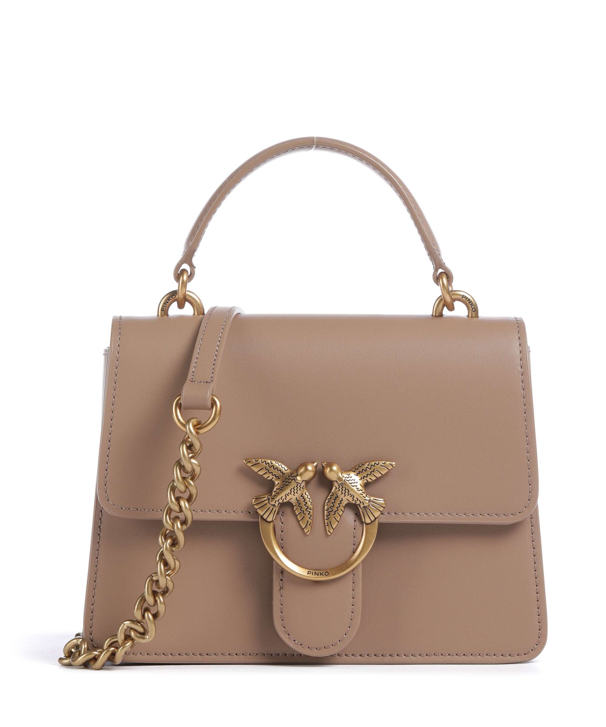 Pinko Love One Mini Handbag biscotto zenzero/antique gold