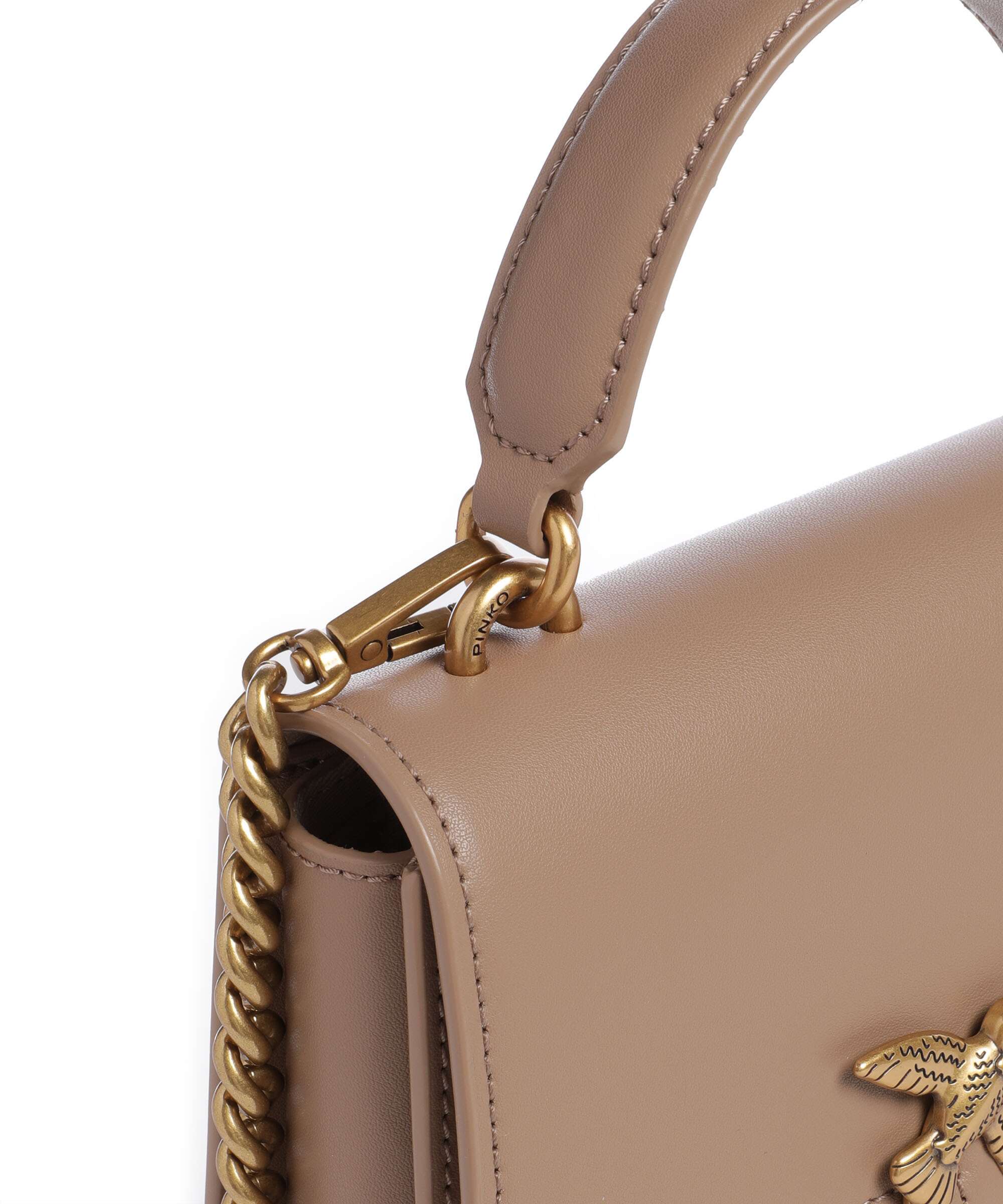 Pinko Love One Mini Crossbody bag biscotto zenzero/antique gold