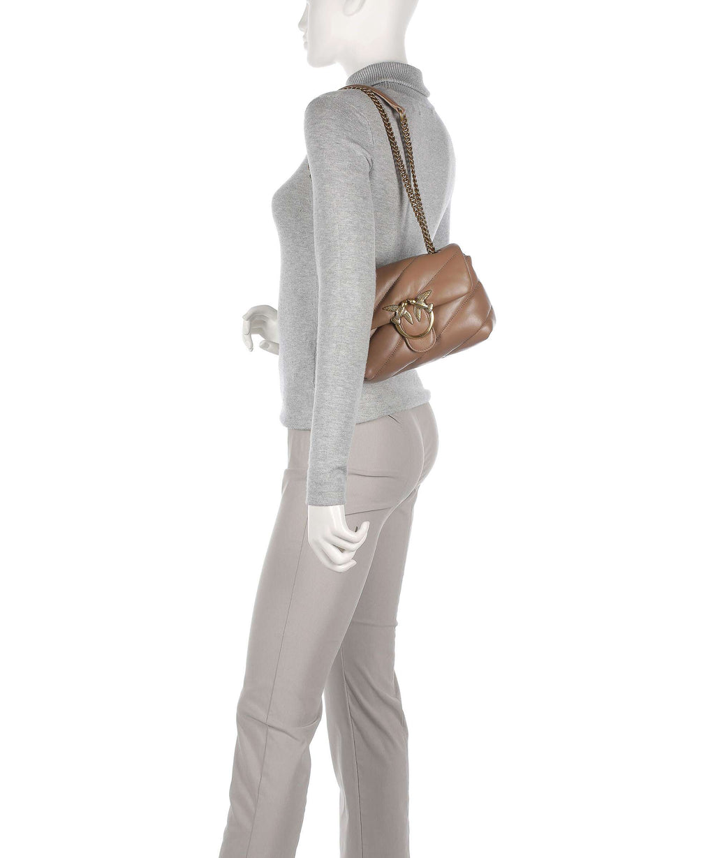 Pinko Love Puff Mini Shoulder bag biscotto zenzero/antique gold