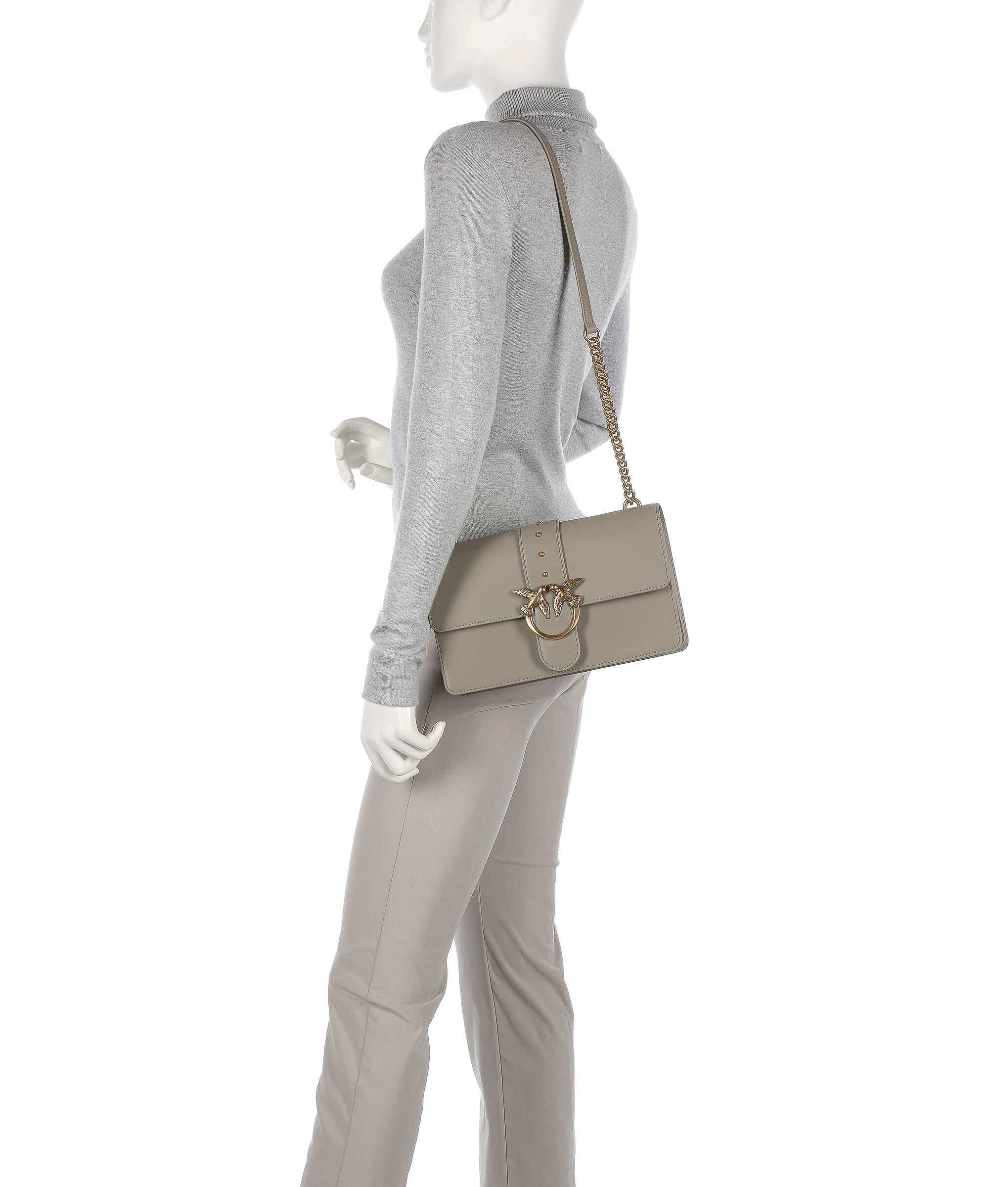 Pinko Love One Classic Crossbody bag noce/antique gold