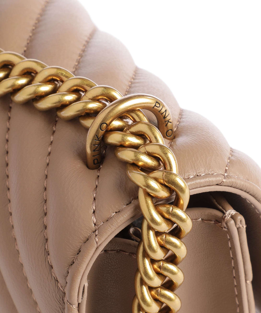 Pinko Love One Mini Shoulder bag biscotto zenzero/antique gold