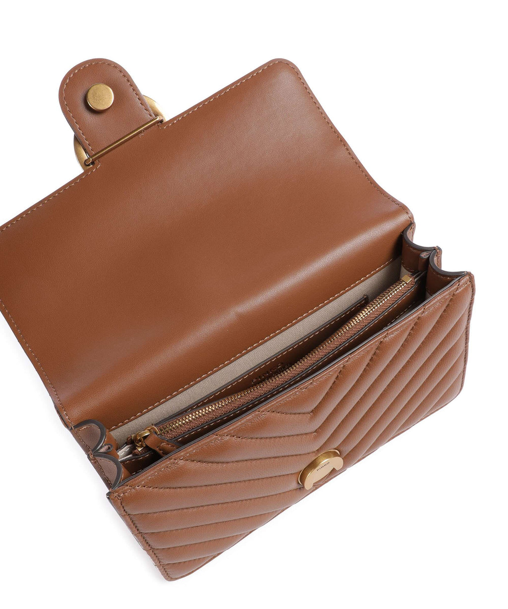 Pinko Love One Mini Shoulder bag marrone/leone/antique gold