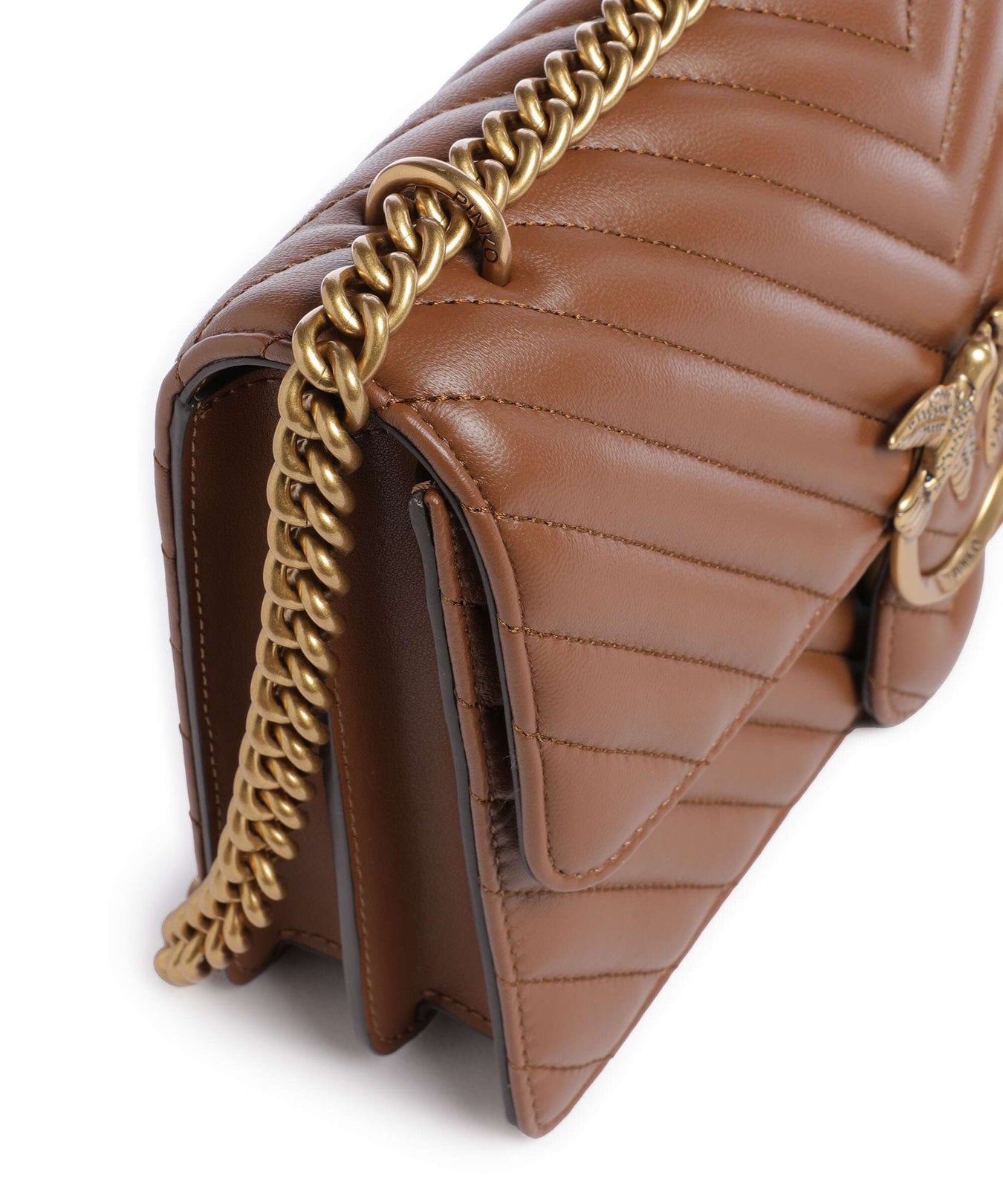 Pinko Love One Classic Shoulder bag marrone/leone/antique gold